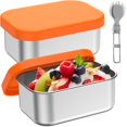 thumbnail image 2 of 2Pcs Stainless Steel Snack Containers with Silicone Lid 12 oz Leakproof Snack Bento Box Safe for Daycare School, 2 of 6