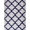 thumbnail image 1 of Ladole Rugs Grant Shaggy Fes Made in Europe Beautiful Abstract Polypropylene Small Mat Doormat Rug in Dark Blue White, 1'10" x 2'11", 1 of 4