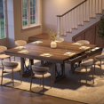 thumbnail image 4 of BeesClover Industrial Dining Table for 6-8 with 2 Drawers, 71-Inch Wood Kitchen Table with Large Tabletop & Sturdy Frame, Rectangular Dining Room Table for Dinner, Living Room, 4 of 9