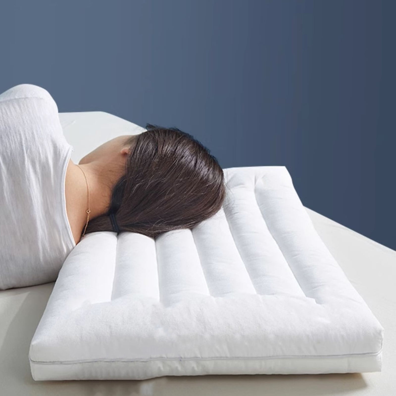 Danhjin Low Pillows Low Pillow-thin Pillow Low Pillow Core Soft Pillow Home Cervical Vertebrae Protection to Help Children Sleep Pillows