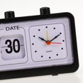 thumbnail image 3 of GUOOL Retro Table Auto Flip Clock Non-ticking Calendar Clock w/ Day Date Black B Black, 3 of 9