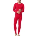 thumbnail image 2 of WAENQINLA Ensemble de sous-Vêtements Thermiques pour Homme Couche de Base Caleçons Longs Doux pour Ski Randonnée Camping Coupe Ajustée Col Ras du Cou Ensemble Haut et Bas, 2 of 3