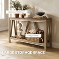 thumbnail image 4 of HOMCOM Farmhouse Console Table with Storage Shelf Anti-tipper for Entryway, 4 of 10