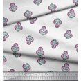 thumbnail image 3 of Soimoi Poly Georgette Fabric Floral Block Print Fabric by Yard 42 Inch Wide, 3 of 5
