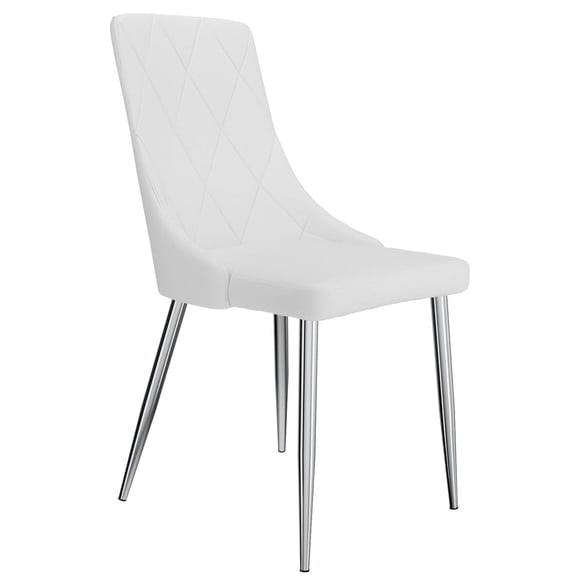 Set of 2 Mid Century Side Chair, White