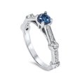 thumbnail image 2 of 3/4ct Blue Diamond Modern Engagement Ring 14K White Gold, 2 of 4