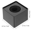 thumbnail image 2 of SHISUYAN Portable ABS Injection Molding Square Cube Shaped Interview Mic Microphone Logo Flag Station Logo (Black), 2 of 8