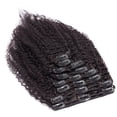 thumbnail image 3 of Double Weft Afro Kinky Curly Full Head Clip in Human Hair Extensions For Women, 3 of 6