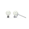 thumbnail image 1 of Freshwater Pearl with Birthstone Stud Earrings, 1 of 2