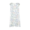 thumbnail image 5 of PMVFHDE Robe à Imprimé Floral pour Filles Mignonne Sans Manches à Col Rond Robe de Printemps Été Respirante Robe de Mode Quotidienne pour Tout-Petits Bleu Clair,8-9, 5 of 5