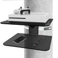 thumbnail image 1 of CondoMounts Floating TV Stand | Pillar & Wall mounted Glass Shelf | Holds 40lbs | Under TV Shelf for TV Box, Cable Box, Gaming Console | Projector Shelf | Electronics Shelf | Laptop Mount, 1 of 10