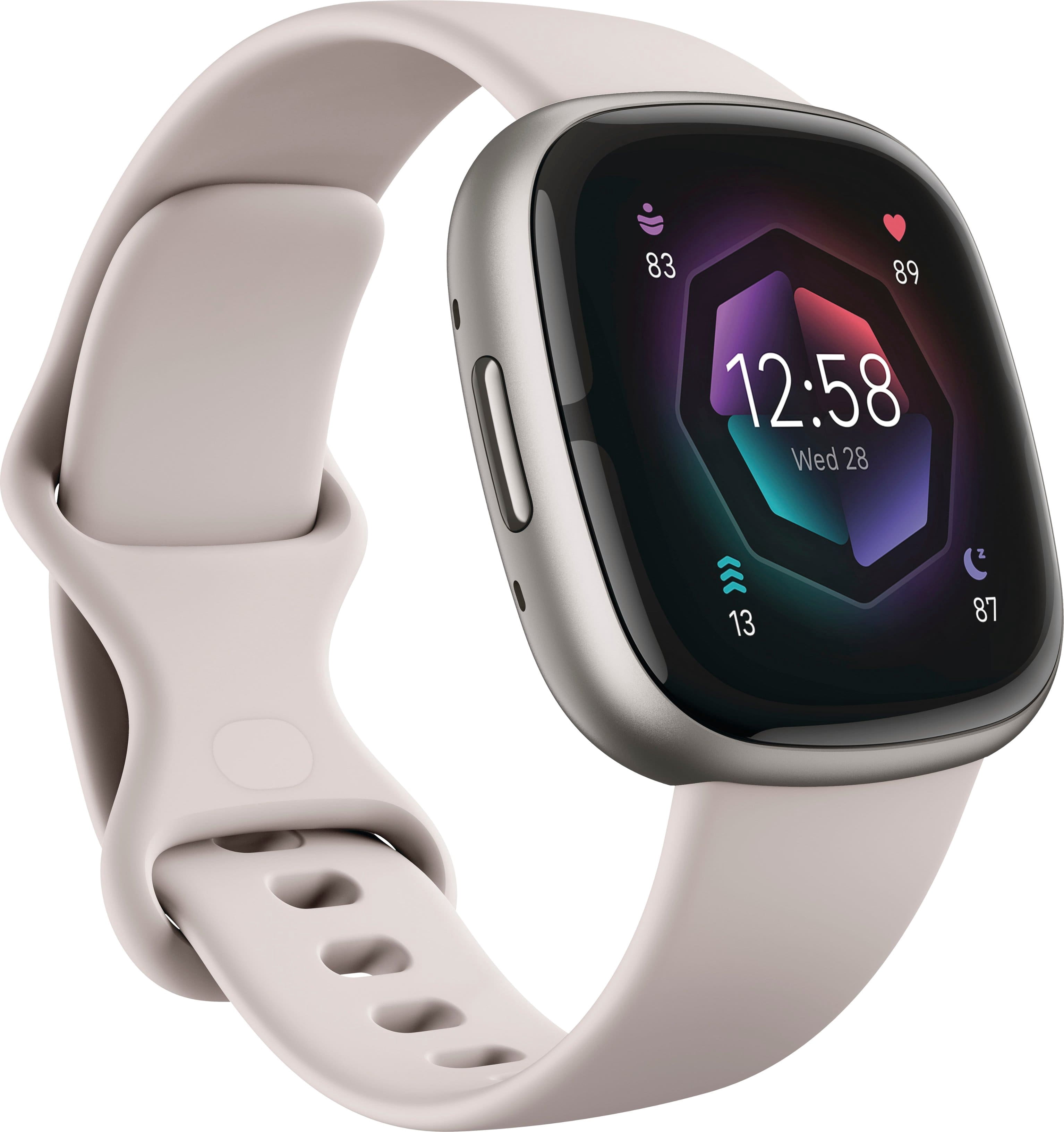 Refurbished Fitbit Sense 2 Fitness Smartwatch (WiFi) Platinum Aluminum (Grade B)