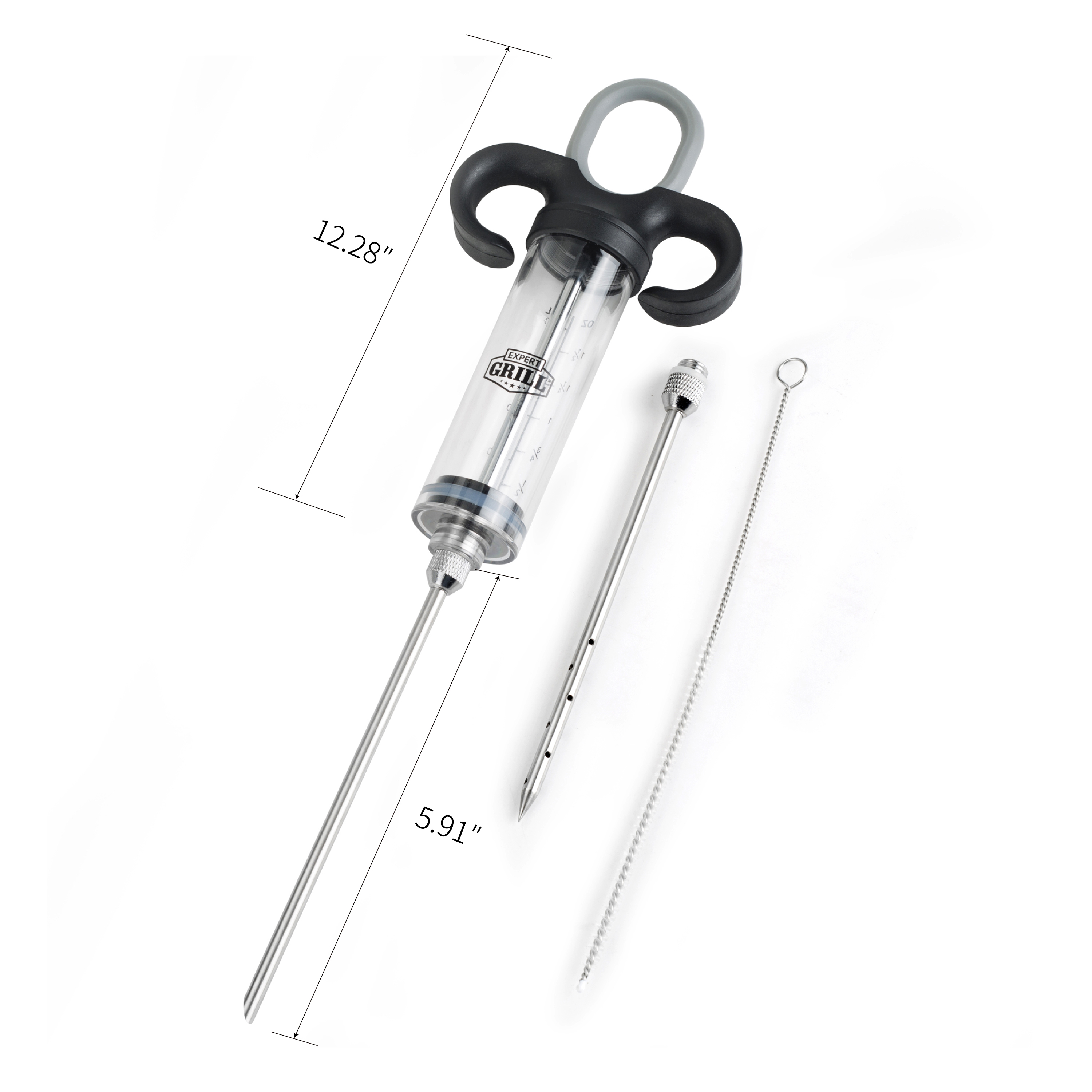 Kit injecteur de viande Expert Grill avec 3 aiguilles injecteur