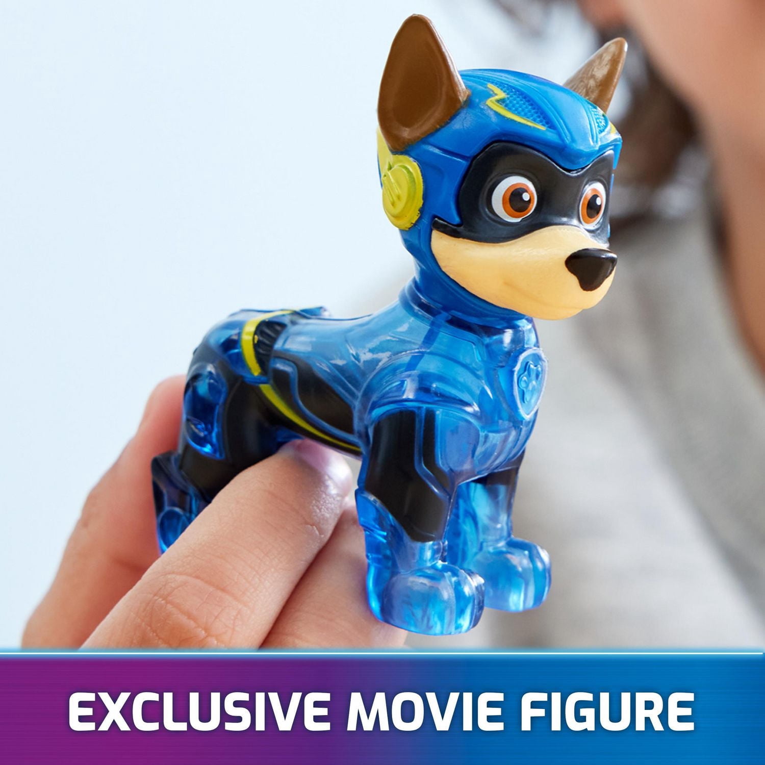 PAW Patrol : La Super Patrouille le film, Voiture avec figurine articulée Chase Super-Chiots, sons et lumières, jouets pour filles et garçons camion partir de 3 ans