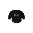 thumbnail image 1 of Kmbangi Baby Girl?s Leopard Letter Print Round Neck Puff Sleeve Romper, 1 of 8