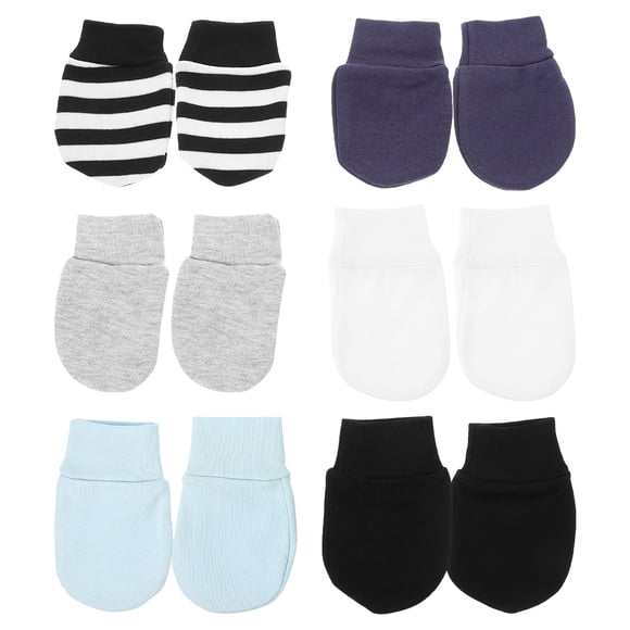 MIANGASTORE 6 Pairs of Infant Mittens Anti-Scratch Baby Mittens Supple Infant Gloves Anti-scratch Newborn Gloves