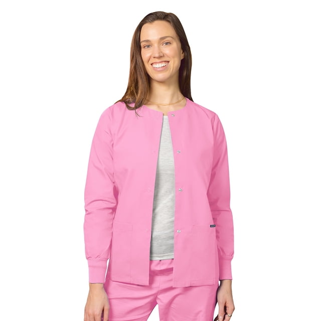 Adar Uniformes Médicaux Universels pour Femmes - Veste d'Échauffement à Col Rond