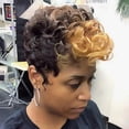 thumbnail image 3 of Perruques Courtes en Cheveux Humains Perruque Ondulée Ondulée Résistante à la Chaleur Perruques en Cheveux Synthétiques Lace Front pour Femmes Naturelles Perruques pour Femmes, 3 of 5