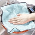 thumbnail image 4 of Oleegame 1PC Ten Dollar Items Daily Rag TowelDish Kitchen Cloth Dish OilCleaning Non Stick ClothKitchen Cleaning Supplies 10PC Blue, 4 of 7