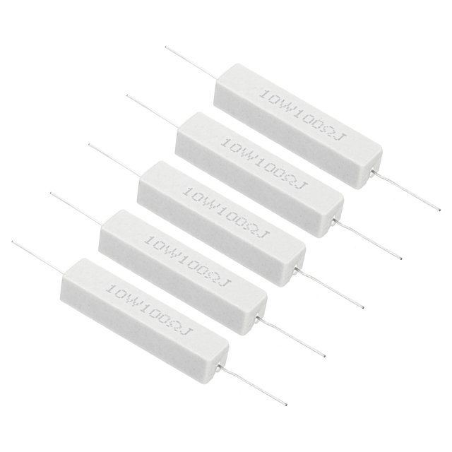 Unique Bargains 5 Pcs Résistances 100 Ohms, Résistance Ciment Céramique 10W Kit de Résistance Ciment de Puissance Tolérance 5 % pour Adaptateurs d'Alimentation Audio