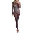 thumbnail image 3 of Fortune Pearl Rhinestone Dress for Women Sheer Mesh Cover ups Dress See Through Swimwear, 3 of 9