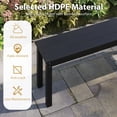 thumbnail image 4 of Gymax 55'' HDPE Outdoor Bench for 2-3 People Weatherproof Backless Patio Garden Bench Black, 4 of 9