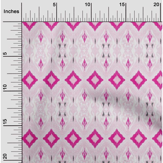 oneOone Polyester Lycra Fabric Geometric Ikat Print Sewing Fabric BTY 56 Inch Wide