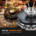 thumbnail image 3 of Giveneu Electric Fondue Pot Sets With Barbecue Grill, 600Ml Fondue Pot With 8 Forks And Electric Raclette Barbecue Grill, Dual Adjustable Thermostats, Perfect Fondue Grill Combo For Family Fun, 3 of 4