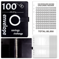 thumbnail image 2 of 100 Envelopes Money Saving Challenge, 100 Envelope Challenge Binder, Money Saving Binder, Budget Book (Black), 2 of 7