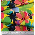 thumbnail image 2 of Soimoi Tissu Viscose Georgette Fleurs Colorées Imprimé par Yard 42 Pouces de Large, 2 of 3