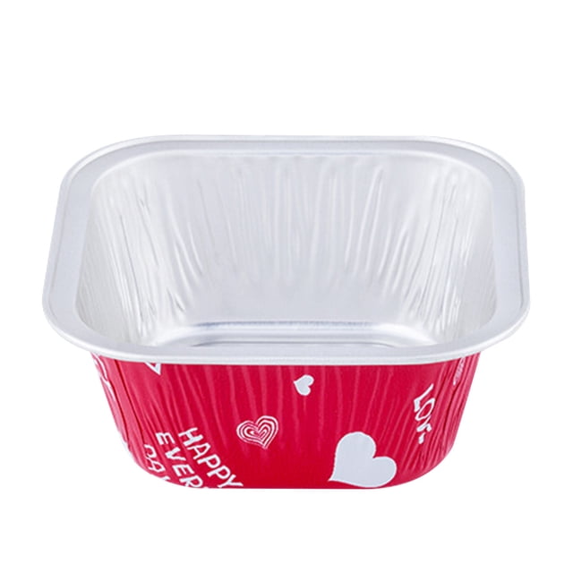 Pompotops Foil Cupcake Cups Square Lid Cupcake Cups, Mini Cupcake Cups Kitchen Baking Cups 100 PCS Clearance