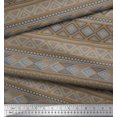 thumbnail image 3 of Soimoi Moss Georgette Fabric Aztec Geometric Printed Fabric 1 Yard 42 Inch Wide, 3 of 3