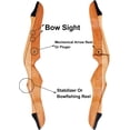 thumbnail image 4 of 62" Recurve Bow Wooden Takedown Archery Bow 20 25 30 35 40lbs Draw Wight Included Arrow Rest Pad Stringer Tool String Nocks for Right and Left Hand, 4 of 6