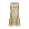 thumbnail image 3 of FAIWAD Robe Boutonnée pour Femmes Col Ras du Cou Sans Manches Robe Trapèze Filles Été Décontractée Ample Midi Robe d'Été, 3 of 5