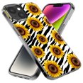 thumbnail image 2 of MUNDAZE Apple iPhone 14 Plus White Zebra Sunflowers Polkadots Double Layer Phone Case Cover, 2 of 6