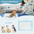 thumbnail image 3 of Costway 150 Pcs 36 Pouces x 24 Pouces Tapis pour Chiot Animal de Compagnie Chien Chat Pipi Tapis d'Entraînement sous-Tapis, 3 of 9