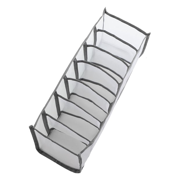 Drawer Organizer Divider,Collapsible Closet Cabinet Organizer Underwear Storage Gray 7 Grids