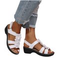 thumbnail image 4 of LSLJS Chaussures Compensées pour Femmes, Pantoufles d'Été pour Dames Chaussures Décontractées pour Femmes Sandales Compensées Romaines Décontractées à Fleurs, 4 of 9