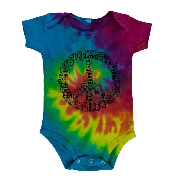 Love and Peace Sign Soft Baby One Piece