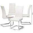 thumbnail image 5 of Baxton Studio Cyprien Faux Leather Dining Chair, White (Set of 4), 5 of 5