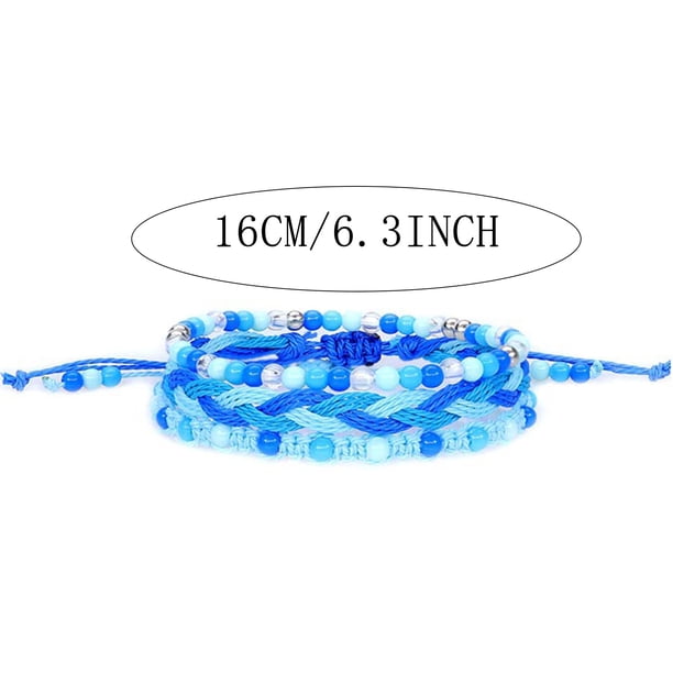 10 pièces bracelet d'amitié ensemble pour les filles,Tressé Réglable