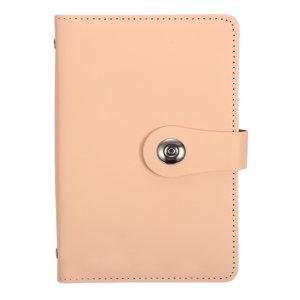 Uxcell 100 Enveloppe Challenge Binder, A6 PU Défis d'épargne en cuir Livre avec enveloppes Binder d'économie d'argent avec insert horizontal pour l'économie de budget de bureau, rose