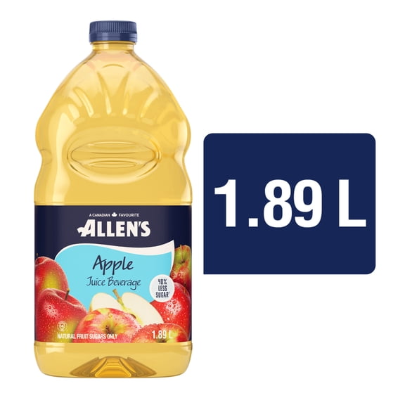 Allen's 35 % Moins de Sucre Boisson au Jus de Pomme 1.89L