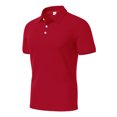 thumbnail image 2 of Men's Solid Color Lapel Short Sleeve Shirt - Polyester, Casual Loose Fit, Button Design, Outdoor Indoor Wear, 2 of 6