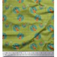 thumbnail image 1 of Soimoi Poly Georgette Fabric Notes & Guitar Musical Instrument Print Fabric by the Yard 42 Inch Wide, 1 of 5