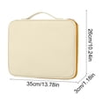thumbnail image 3 of 13.8" Tablet Sleeve Organizer Bag, Multi-Layer Electronics Storage Case, Waterproof Nylon Travel Portfolio Pouch with Document Compartment, Protective Laptop Carrying Case for Business, 5, 3 of 6