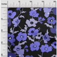 thumbnail image 2 of oneOone Jersey en Viscose Bleu Moyen Tissu Floral Matière de Robe Tissu Imprimé Tissu au Mètre 60 Pouces de Large, 2 of 4