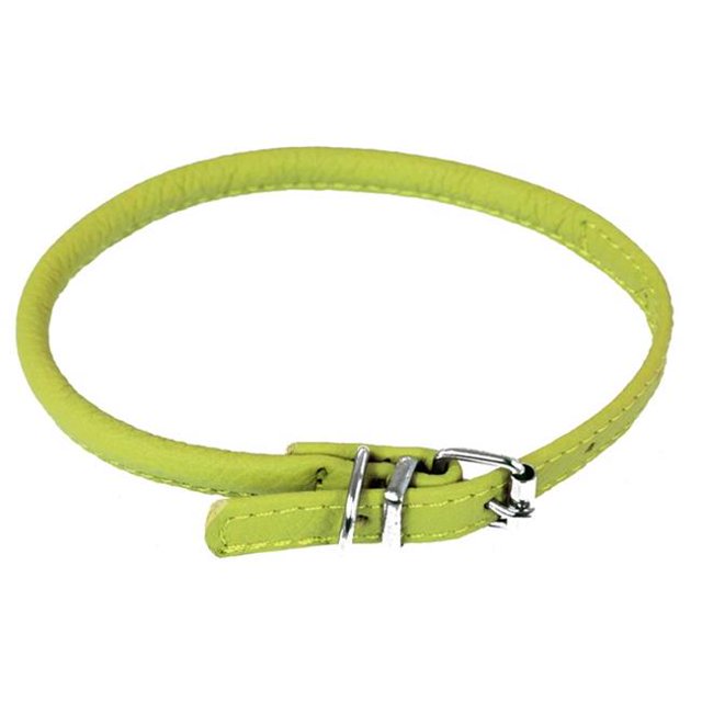 Dogline L1003-5 13-16 L x 0.33 Po L. Collier Rond en Cuir, Vert