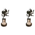thumbnail image 1 of Transemion Stainless Steel Classic Pattern Candle Holders With Vivid Images For Halloween Decor Spooky B 2Set, 1 of 6