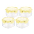 thumbnail image 3 of S SERENABLE 4Pcs Small Bottles Portable Food Storage Container Seasoning Bottles Square Yellow, 3 of 9
